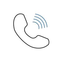 phone concept line icon. Simple element illustration. phone concept outline symbol design. vector