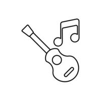 guitar concept line icon. Simple element illustration. guitar concept outline symbol design. vector