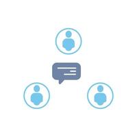group talk concept line icon. Simple element illustration. group talk concept outline symbol design. vector