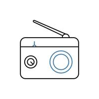 radio concept line icon. Simple element illustration. radio concept outline symbol design. vector