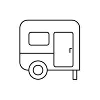 caravan concept line icon. Simple element illustration. caravan concept outline symbol design. vector