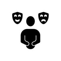 actor concept line icon. Simple element illustration.actor concept outline symbol design. vector