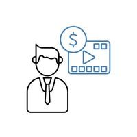 producer concept line icon. Simple element illustration.producer concept outline symbol design. vector