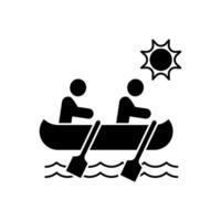 canoe concept line icon. Simple element illustration. canoe concept outline symbol design. vector