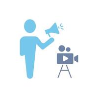 director concept line icon. Simple element illustration. director concept outline symbol design. vector