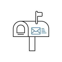 mailbox concept line icon. Simple element illustration. mailbox concept outline symbol design. vector