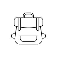 backpack concept line icon. Simple element illustration.backpack concept outline symbol design. vector