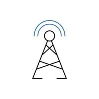 antenna concept line icon. Simple element illustration. antenna concept outline symbol design. vector