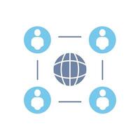 networking concept line icon. Simple element illustration. networking concept outline symbol design. vector