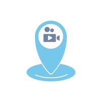 location concept line icon. Simple element illustration.location concept outline symbol design. vector