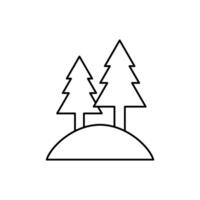 forest concept line icon. Simple element illustration. forest concept outline symbol design. vector