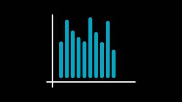 Graph going up. Rising bar graph, Business Growth Financial graph analysis. Alpha Transparent Background. Full HD. 4K video