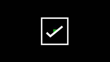 Tick Mark Check Mark Animation Flat And Modern Style Alpha Channel On Transparent Background. Full HD. 4K Resolution video
