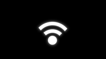 Wifi Signal Connection Animation Alpha Channel Transparent Background. 4K Resolution video