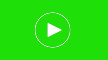 Play And Pause Stop Media Player Button Animation With Hand Pressing On Green Screen. 4K Resolution video