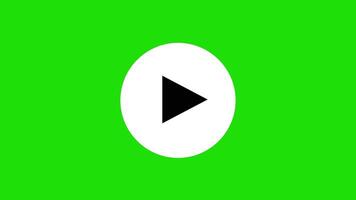 Play And Pause Stop Media Player Button Animation With Hand Pressing On Green Screen. 4K Resolution video