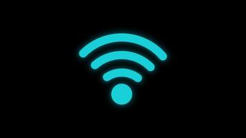 Wifi Signal Connection Animation Alpha Channel Transparent Background. 4K Resolution video