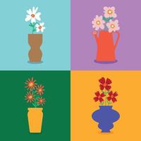 Flat Flowers Illustration - Collection No. 04 vector