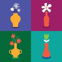 Flat Flowers Illustration - Collection No. 02 vector