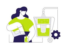 Water filter pitcher abstract concept illustration. vector