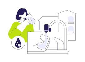 Home water purifier abstract concept illustration. vector