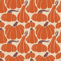 Seamless pattern with pumpkin. Background of pumpkins. Autumn texture for thanksgiving, harvest and halloween. vector