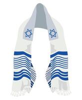 An israeli scarf with a star of david vector