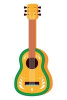 An illustration of a guitar on a white background vector