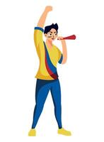A man with a bat in his hand vector