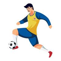 Soccer player in action illustration vector