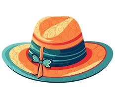 A hat with a bow on it vector