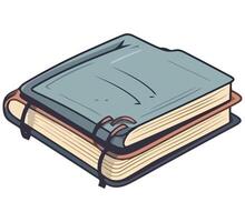 A stack of books on a white background vector