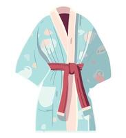 A robe with a red belt and pink bow vector