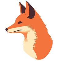 A fox head on a white background vector