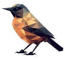 A bird is made of triangles vector