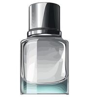 A bottle of perfume on a white background vector