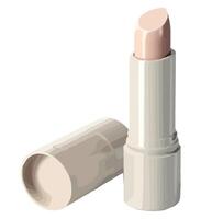 Lipstick on white background vector