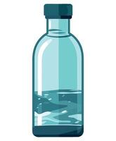 A bottle with water inside on a white background vector
