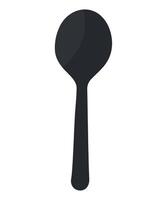 A spoon is shown on a white background vector