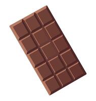 A chocolate bar is shown on a white background vector
