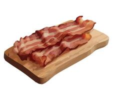Bacon on a cutting board illustration vector