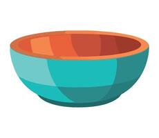 A colorful bowl with a blue and orange color vector
