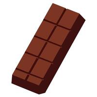 A chocolate bar on a white background vector
