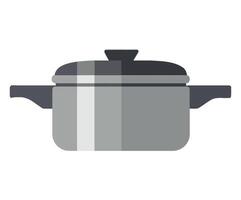 A pot with a lid on a white background vector