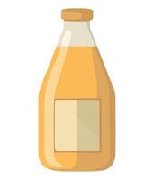 A bottle of orange juice on a white background vector