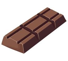 A chocolate bar on a white background vector