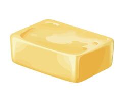 A block of butter on a white background vector