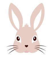 A rabbit head on a white background vector