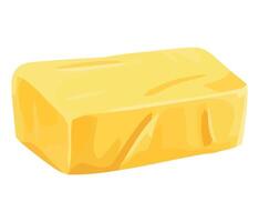 A block of butter on a white background vector