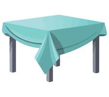 Table cloth on a table illustration vector